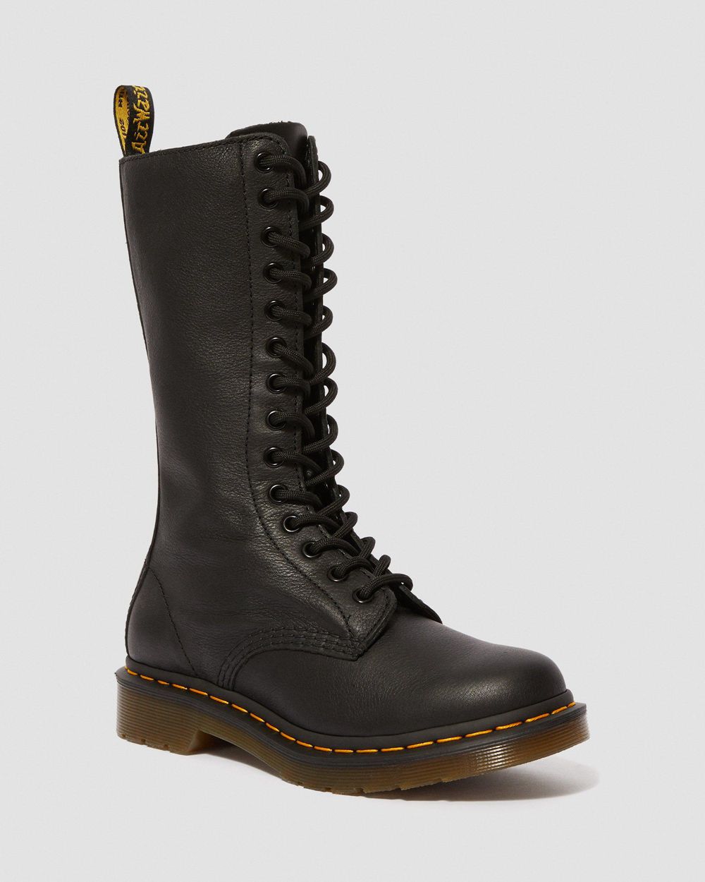 Dr Martens 1b99 Virginia Kožené Knee Vysoke Topánky Damske ( Čierne ) SK 680-EKTUWG